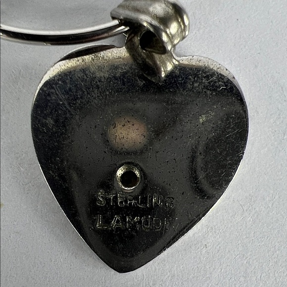 Vintage Sterling Silver Happy Birthday Charm & Lamode Sterling Heart Charm - Picture 5 of 6